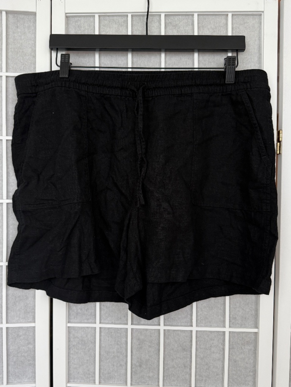 J. Crew Black Linen Blend Short Size XL